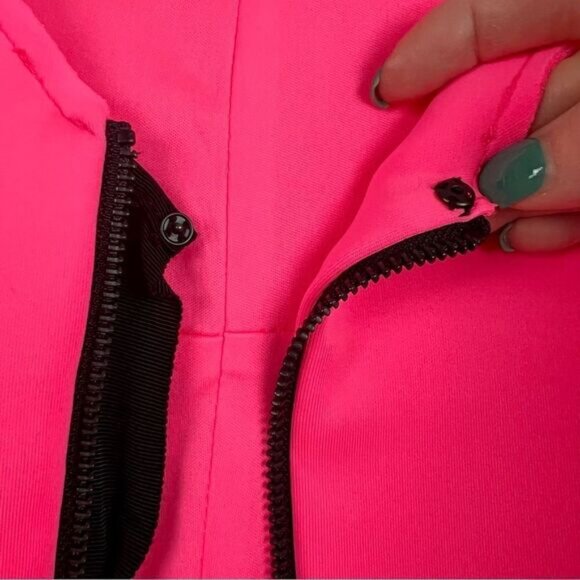 Milly Barbie Core Pink Neoprene Sleeveless Scuba Shift Dress with Pockets Size 6 - Picture 13 of 13